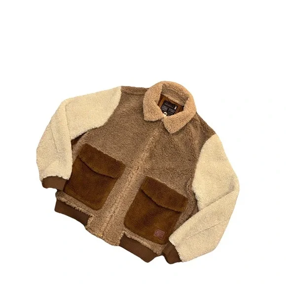 Scotch and Soda Amsterdam Sherpa Color Block Teddy Bomber Men's Jacket XL - Picture 5 of 12